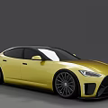 Yellow Sports Car With Black Roof Sleek Design And Alloy Wheels