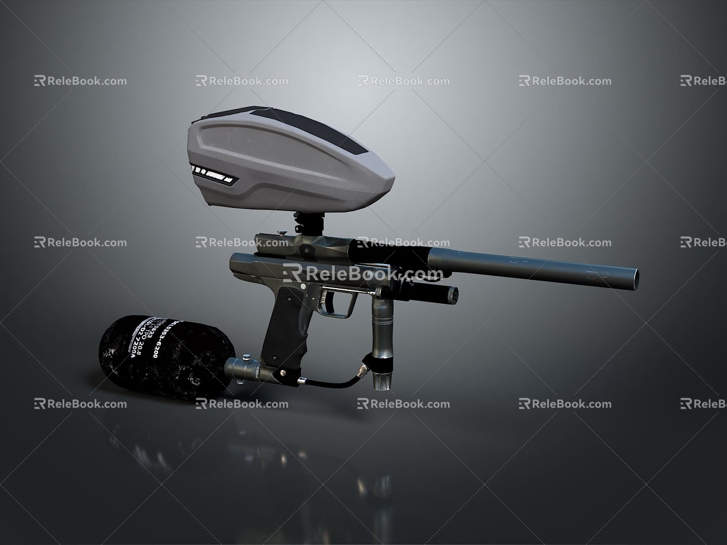 paintball gun paint gun 3d model