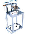 Industrial Equipment Featuring Vertical Structure Control Panel Grid Basket Measured Dimensions And Wheels