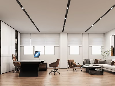 Modern Office Manager Room 3d model