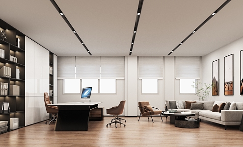 Modern Office Manager Room 3d model