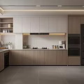 Modern Kitchen Interior Design With White And Wood Cabinets Island Counter And Appliances