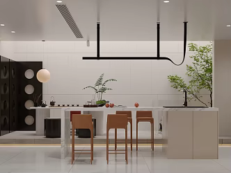 Modern Basement Tea Room 3d model