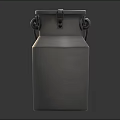 Classic White Milk Can Beverage Container With Secure Lid And Metal Handles