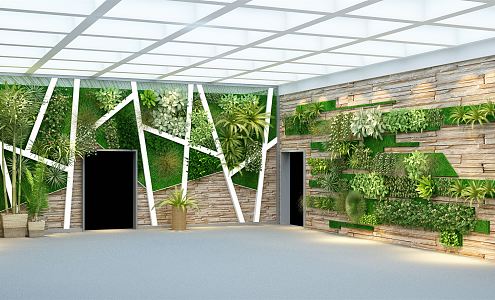 Modern Green Plant Wall Plant Wall Green Wall 3d model