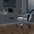 Ergonomic Office Desk Chair Set With Modern Design And Drawer Cabinet