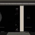 Elegant Modern Shoe Cabinet Featuring Hanging Area Storage Bench And Glass Doors