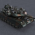 German Battle Leopard 2B9 Tank 3d model