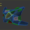 Futuristic Mechanical Structure With Intricate Textures Gear Shaped Parts And Blue Metallic Finish
