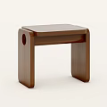 Modern Wooden Stool With Minimalist Design And Circular Side Hole