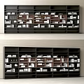 Modern Open Shelf Bookcase With Organized Books And Decorative Items 3d model