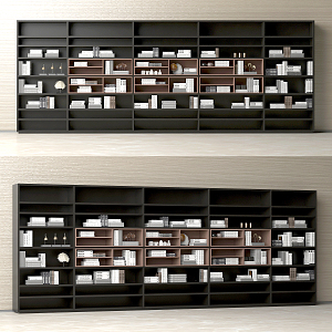 Modern bookcase 3d model