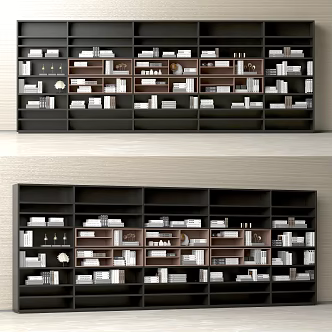 Modern bookcase 3d model