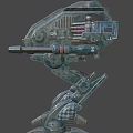 Futuristic Mechanical Structure With Robotic Arm Articulated Joints And Detailed Metal Components