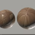 Wooden Spherical Decorative Ornament Set With Carved Textured Surfaces For Home Decoration