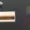 White Daily Electrical Power Device With Plug Connecting Cables And Control Knob For Home Use