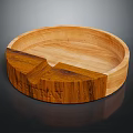 Wooden Round Tray Daily Living Essential with Divided Section and Smooth Finish
