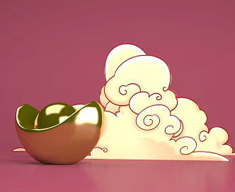 Creative e-commerce scene 3d model