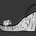 Women's Transparent Wedge Sandals With Crystal Decorations And Open Toe Design