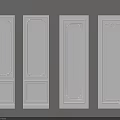 White Decorative Door Panels With Various Ornate Patterns For Interior Design 3d model