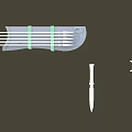 Ancient Weapons Collection Featuring Lyre Shaped Bow Dagger And White Models