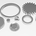 Industrial gear display 933 3d model