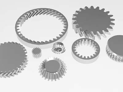Industrial Equipment Precision Metal Gear Components In Various Sizes For Machinery 3d model