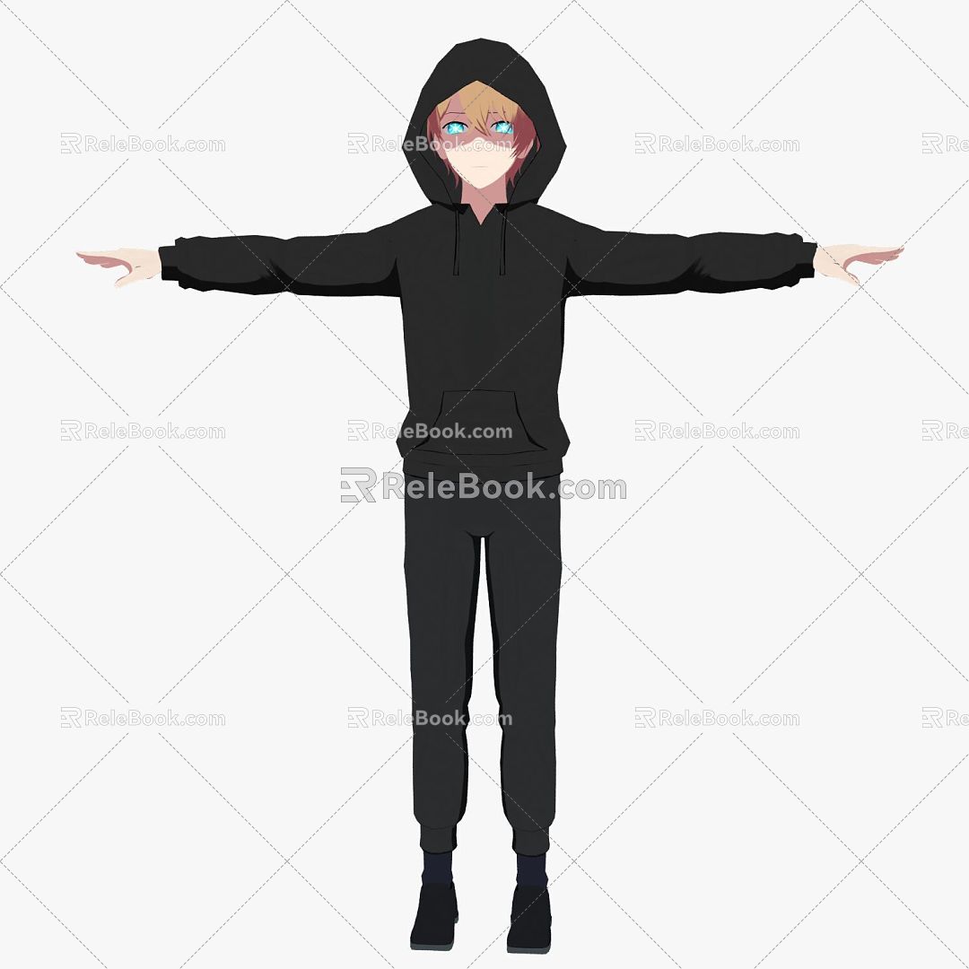 Cartoon Anime Boy Cartoon Anime Anime Boy Man Movie Game 3d model