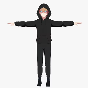 Cartoon Anime Boy Cartoon Anime Boy Man Movie Game 3d model