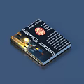 Book Magazine With Black Cover White Text Red Circular Logo And City Night Scene