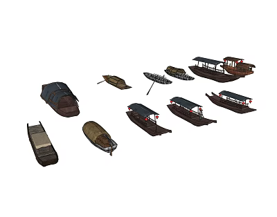 Chinese boat 3d model