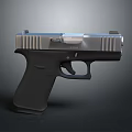 Glock Pistol Modern Design With Metal Body And Black Ergonomic Grip