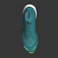 Lightweight Turquoise Running Shoes With Textured Upper And White Yellow Sole Sporty Design