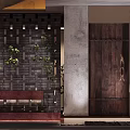Elegant Private Box Interior With Wooden Elements Glass Partitions Dining Table Chairs And Warm Lighting