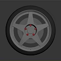 High Quality Automotive Car Wheel Rim With Alloy Design And Red Accents