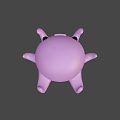 Cute Pink Octopus 3D Model Game Movie Character With Adorable Cartoon Features