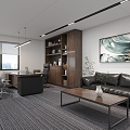 Modern Office Manager Room 3d model