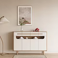 Modern Sideboard Cream Sideboard 3d model