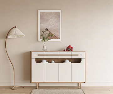 Modern Sideboard Cream Sideboard 3d model