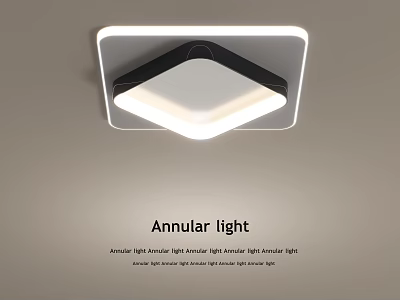 Modern Minimalist Annular Ceiling Light for Bedroom Living Room Kitchen Home Use 3d model