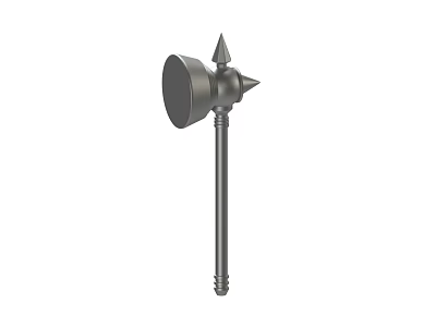 Heavy Duty Metal Hardware Hammer Featuring Round Head Sharp Tip And Long Handle 3d model