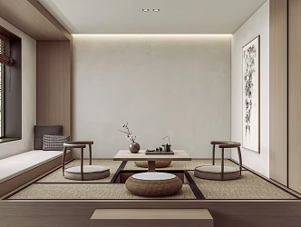 Japanese Tea Room Tatami Tea Room 3d model