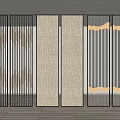 Modern partition wire glass screen partition 3d model