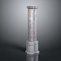 Modern Columns Stone Columns Stone Columns Old Stone Columns 3d model