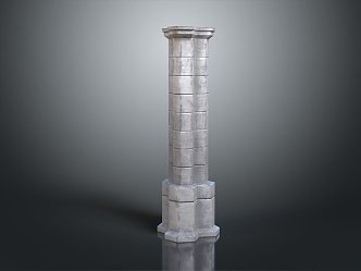 Modern Columns Stone Columns Stone Columns Old Stone Columns 3d model