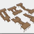 Scenic Wooden Landscape Bridge Designs With Multiple Platforms And Staircases