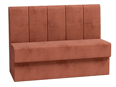 Brown Upholstered Public Chair Bench with Simple Design for Public Spaces 3d model