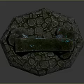 Intricate Mystic Stone Archway Structure With Glowing Runes And Stone Base
