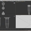 Centrifuge tube test tube EP tube with lid screw test tube sampling test tube sample bottle laboratory supplies 3d model