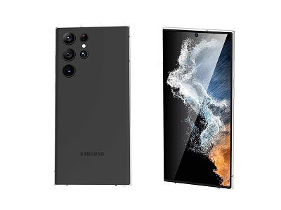 Samsung Smartphone With Rear Camera System And Dynamic Front Display Design 3d model